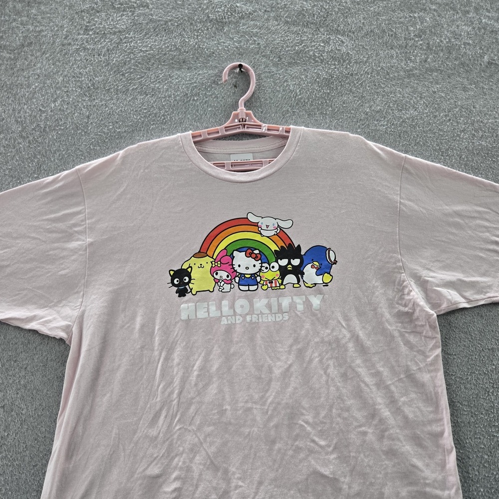 Hello Kitty By Sanrio Men Shirt XL (46/48) Pink‎ Graphic Print
